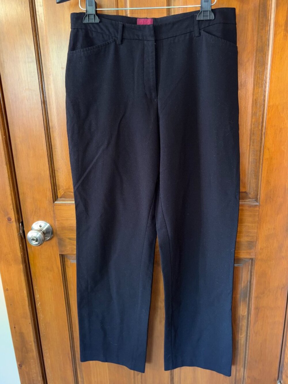 212 Collection Black Natural Fit Straight Leg Dress Pants Trousers Size 10